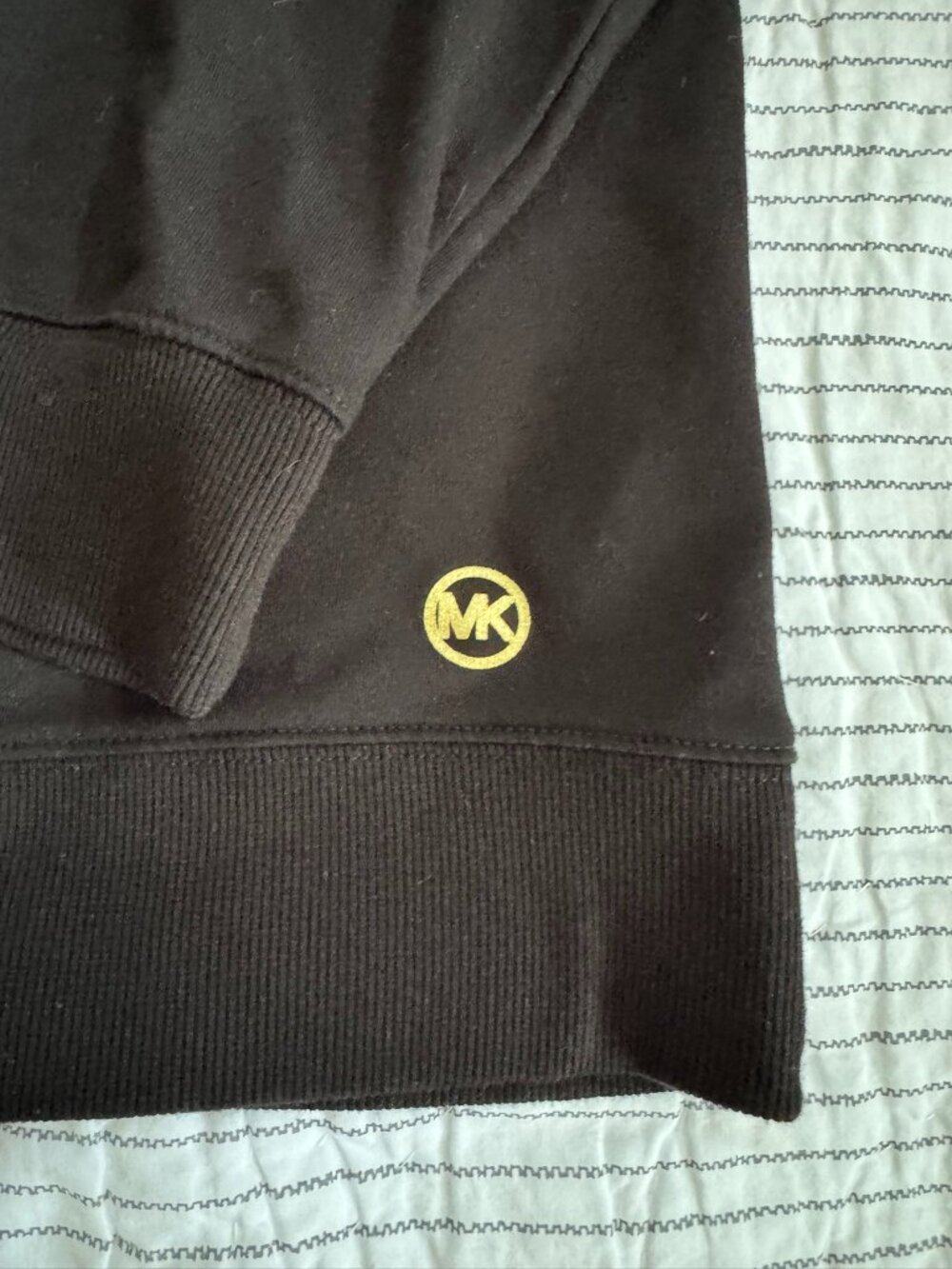 Michael Kors Black Logo Rivet Sweatshirt XL Gold Hardware - Picture 6 of 10
